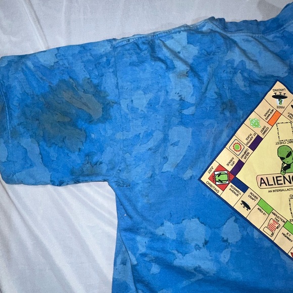 Vintage 90's Alienopoly Parody Tie Dye Tee • By Z Screenprints • size XL - Picture 7 of 11
